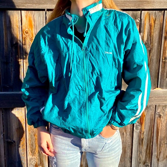 1980s Vintage Tracksuit Top Windbreaker - Picture 2 of 4